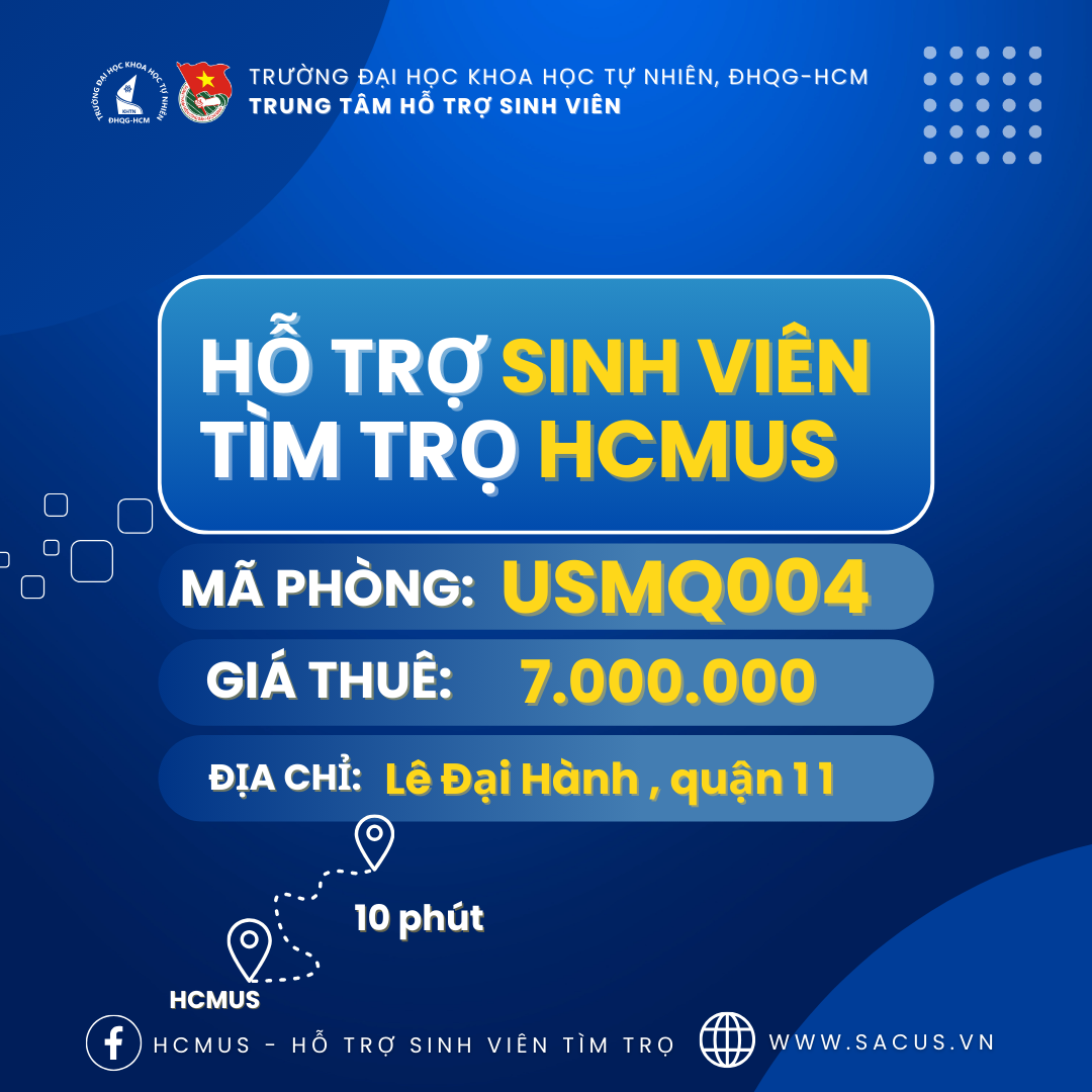 USMQ004 Phòng trọ full nội thất xịn mịn quận 11