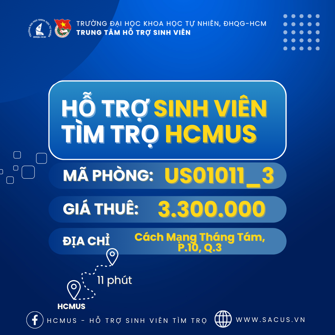 US01011_3 PHÒNG TRỌ MỚI TINH QUẬN 3 ĐÂYYYYY!