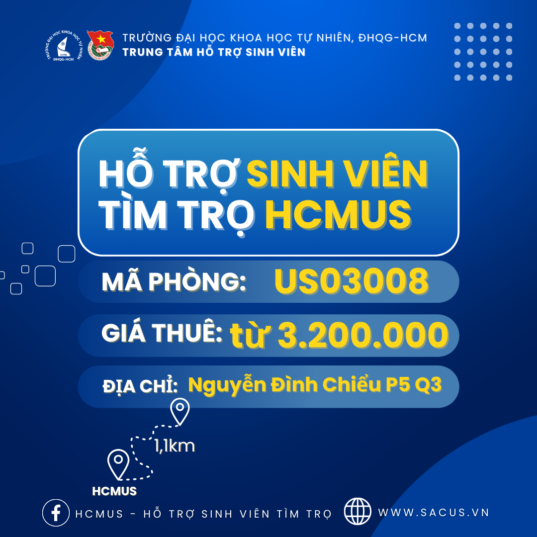 US03008 PHÒNG TRỌ QUẬN 3