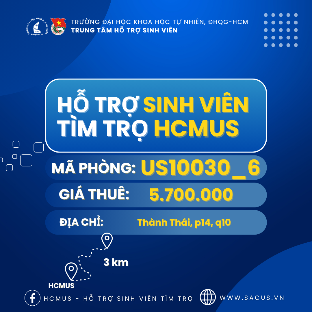 US10030_6 Căn trọ 2 phòng ngủ, ban công Quận 10